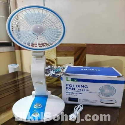 Rechargeable Folding Table Fan with Led Light LR-2018